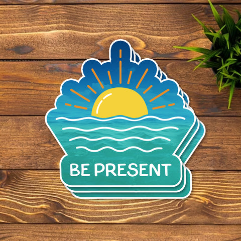 Ocean Sunset Vinyl Sticker