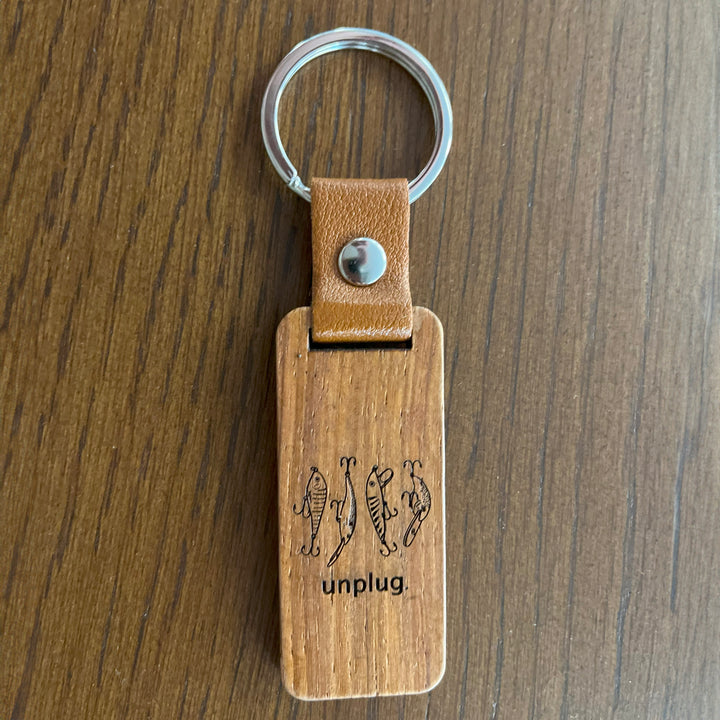 Fishing Lures Wooden Keychain