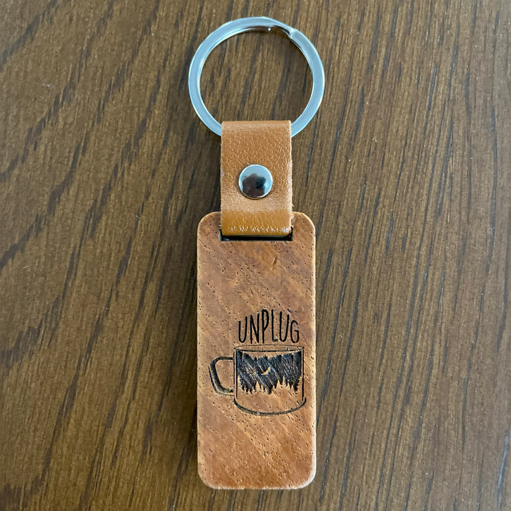 Coffee In The Trees Wooden Keychain