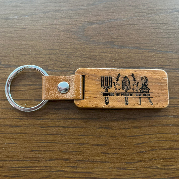 Gardening Wooden Keychain