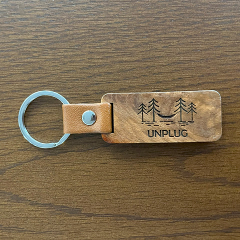 Hammocking Wooden Keychain