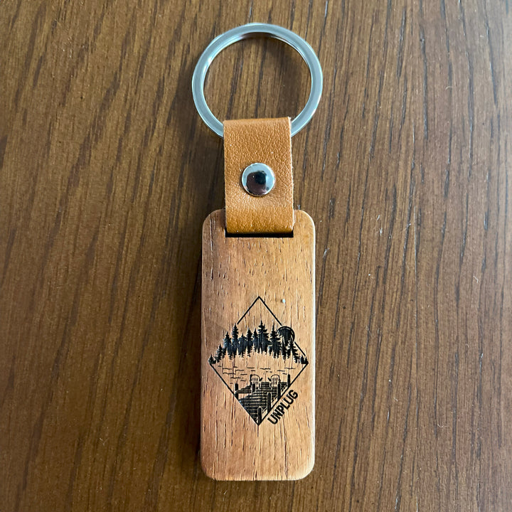 Lake Life Wooden Keychain