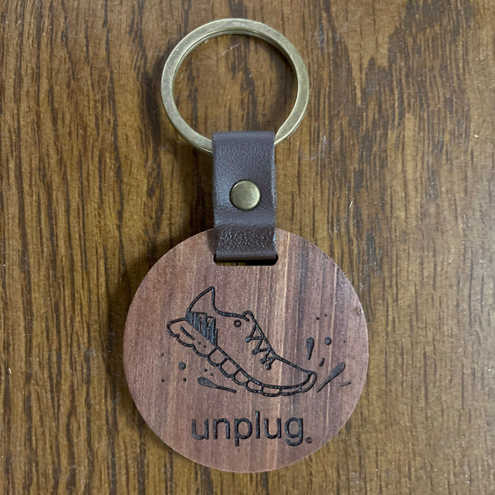 Running Wooden Keychain