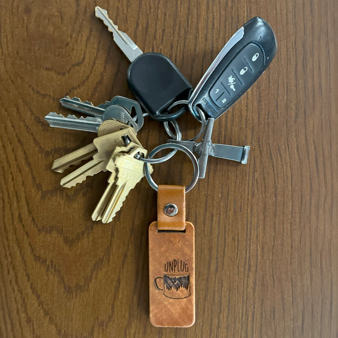 Coffee In The Trees Wooden Keychain