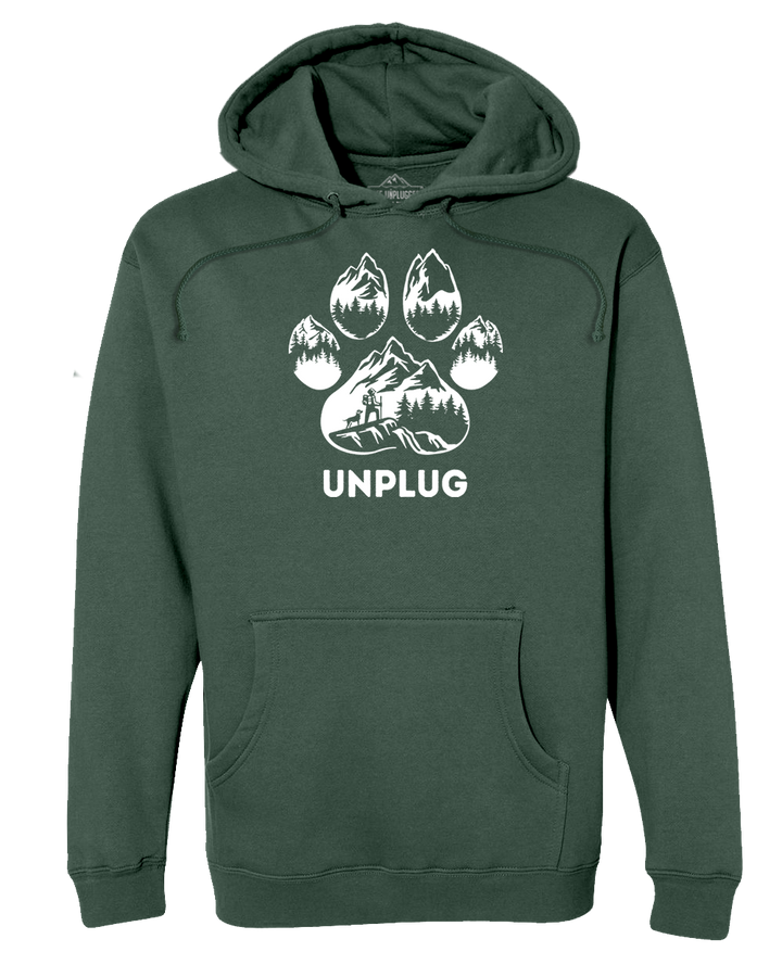 LIMITED DROP! Paw Print Mountain Scene Heavyweight Hoodie