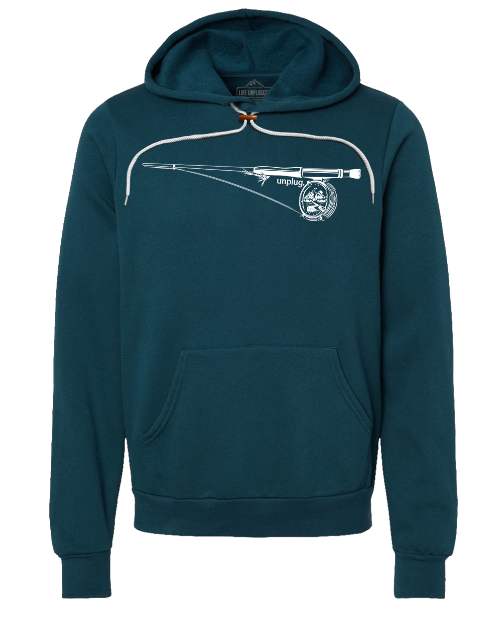 Fly Fishing Mountain Scene Super Soft Hoodie