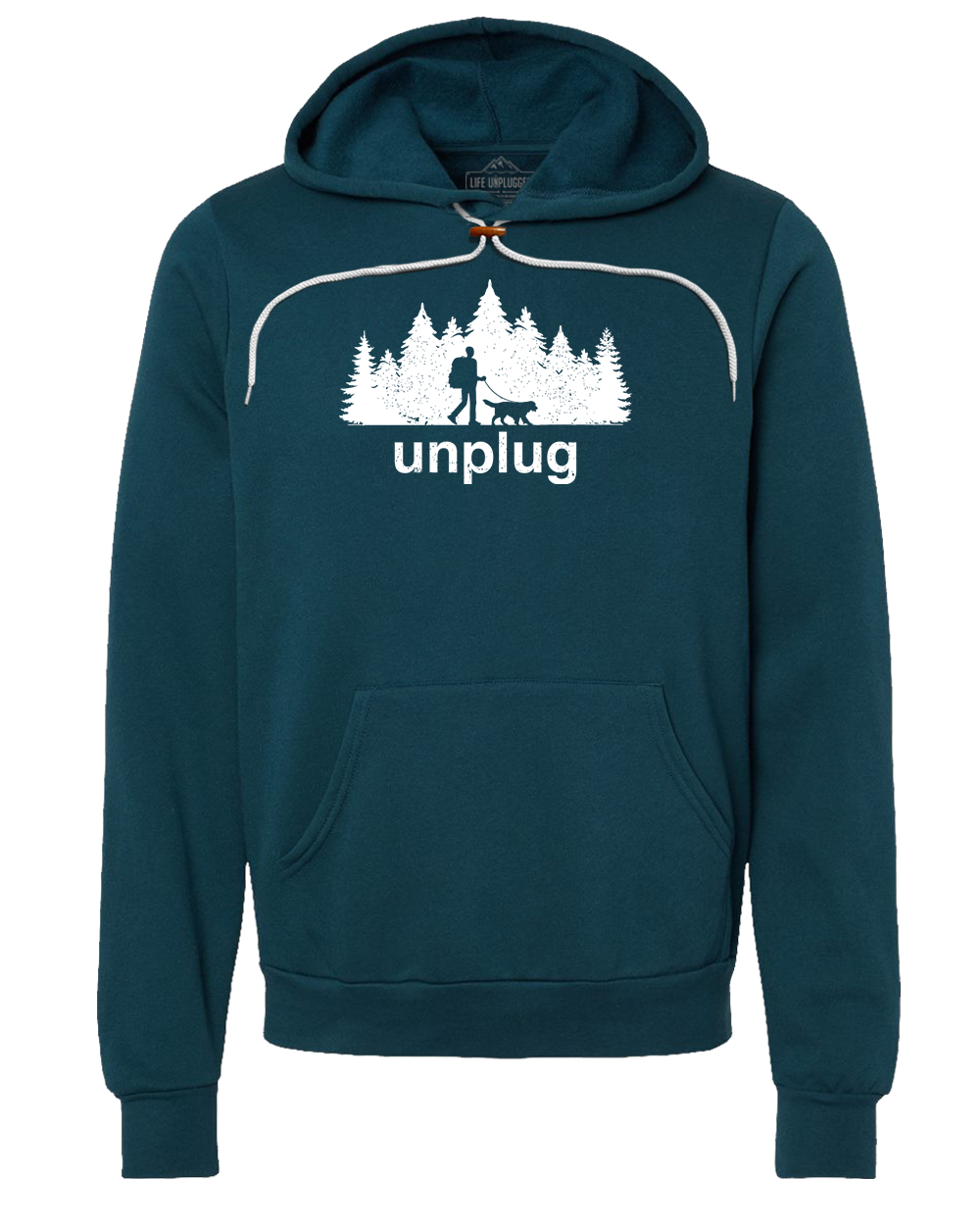 Dog Walks in the Woods Premium Super Soft Hooded Sweatshirt - Life Unplugged