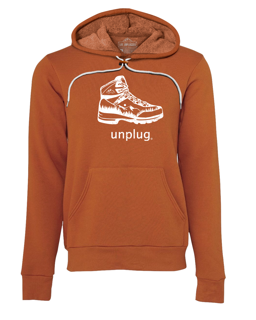 Hiking Boot Mountain Scene Super Soft Hoodie