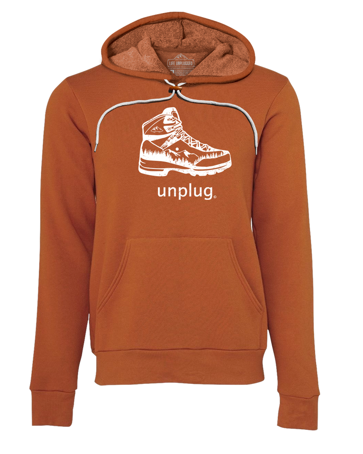 Hiking Boot Mountain Scene Super Soft Hoodie