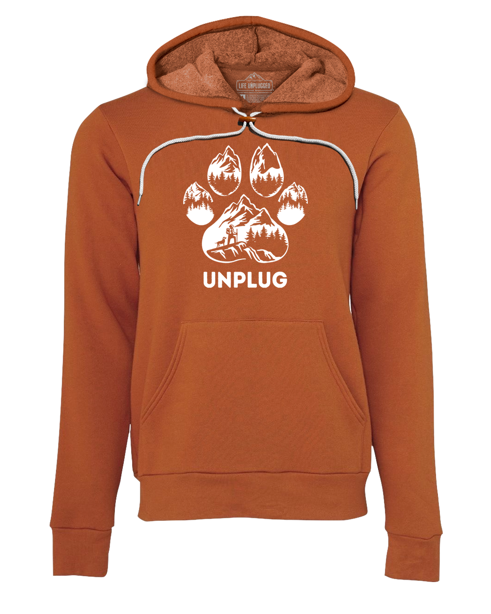 LIMITED DROP! Paw Print Mountain Scene Super Soft Hoodie