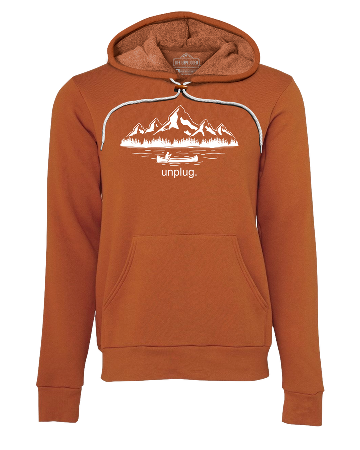 Canoeing in the Mountains Premium Super Soft Hooded Sweatshirt