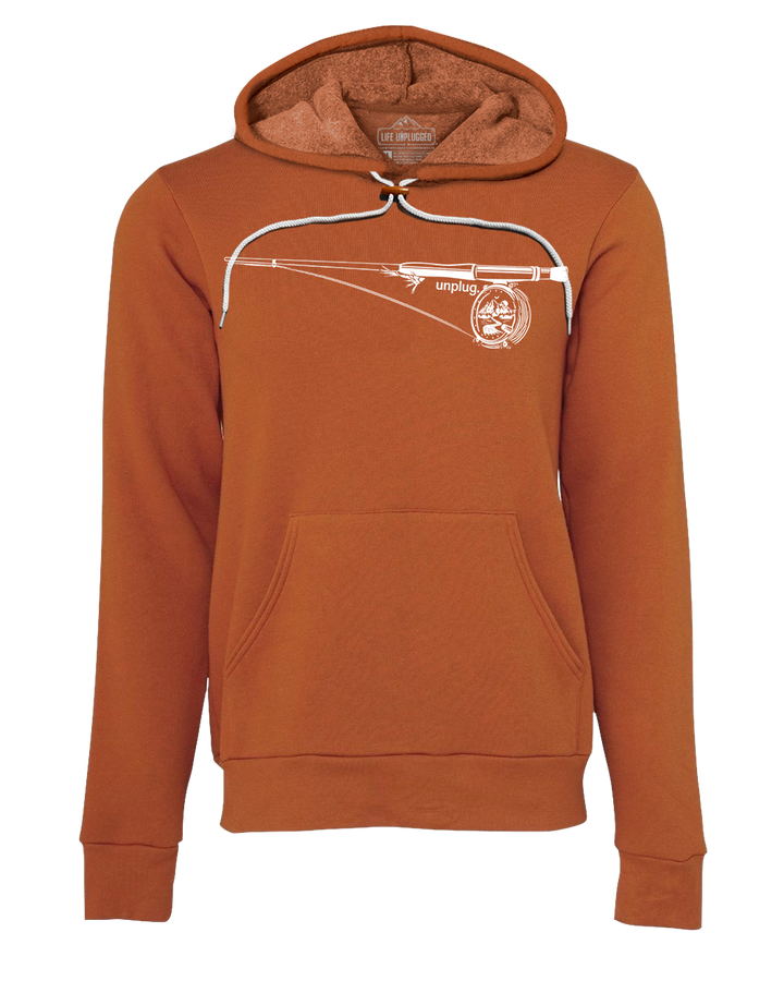 Fly Fishing Mountain Scene Super Soft Hoodie