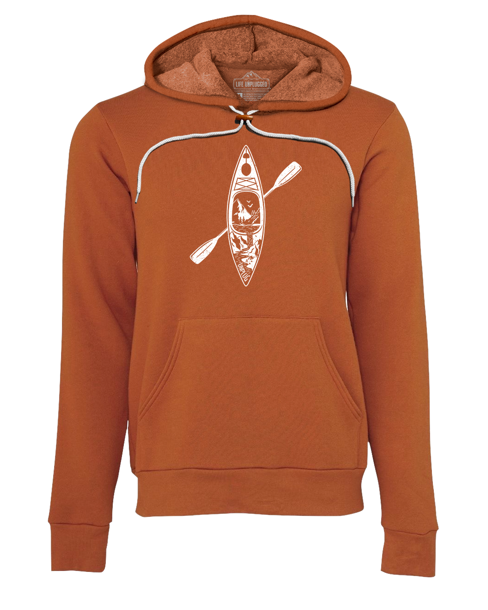 Kayak Mountain Scene Super Soft Hoodie