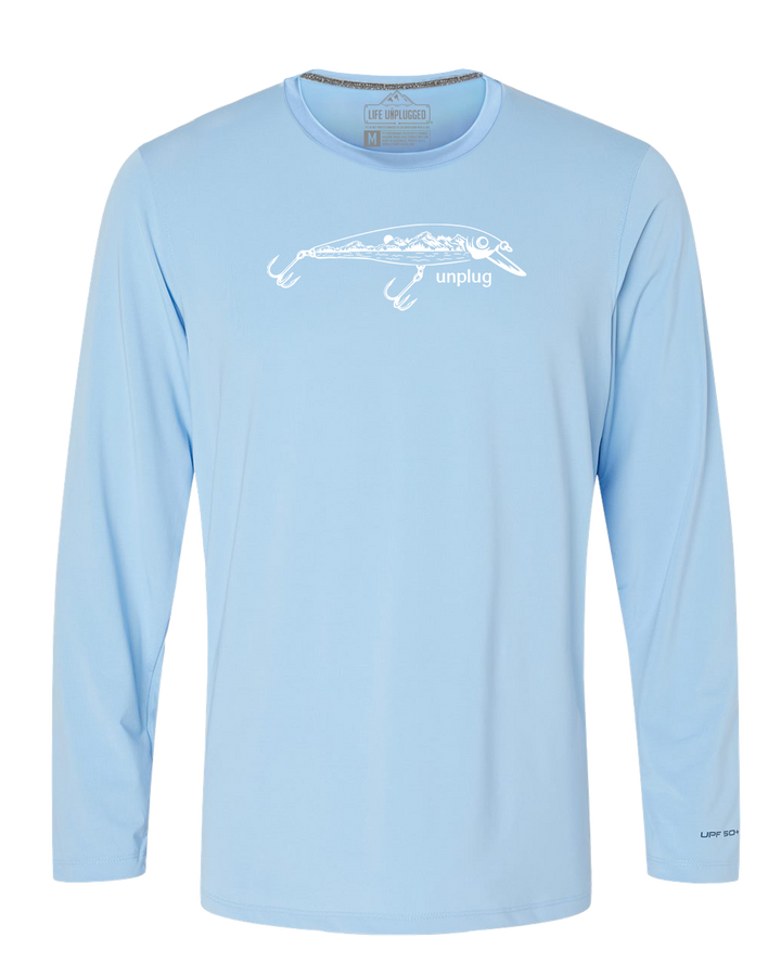 Fishing Lure Mountain Scene Performance Long Sleeve with UPF 50+