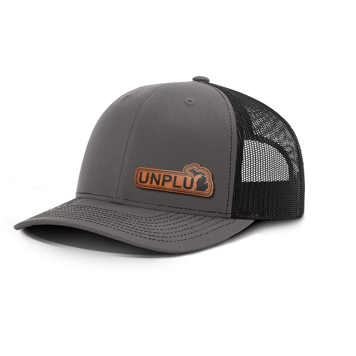 Unplug (MI) Snapback Leather Patch Hat