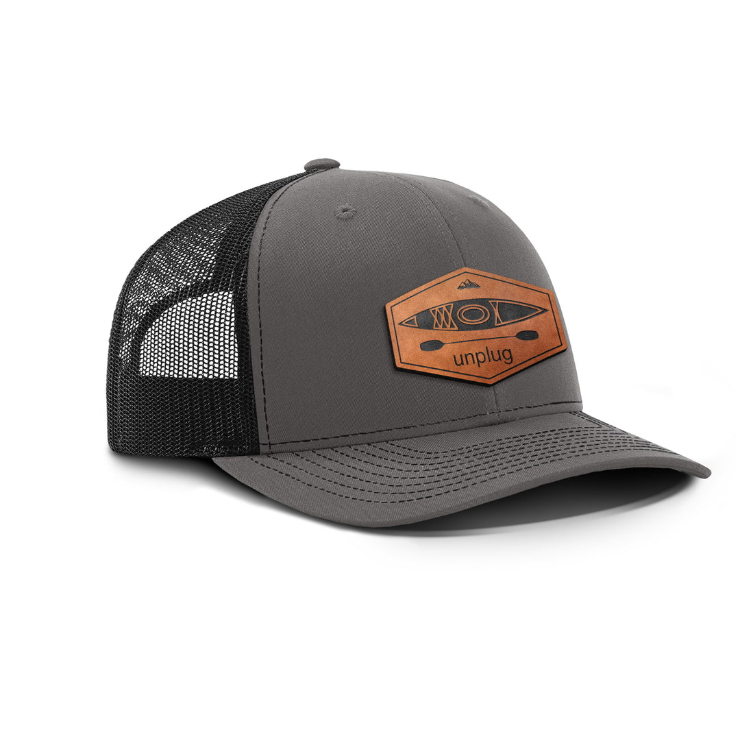 Kayak Snapback Leather Patch Hat