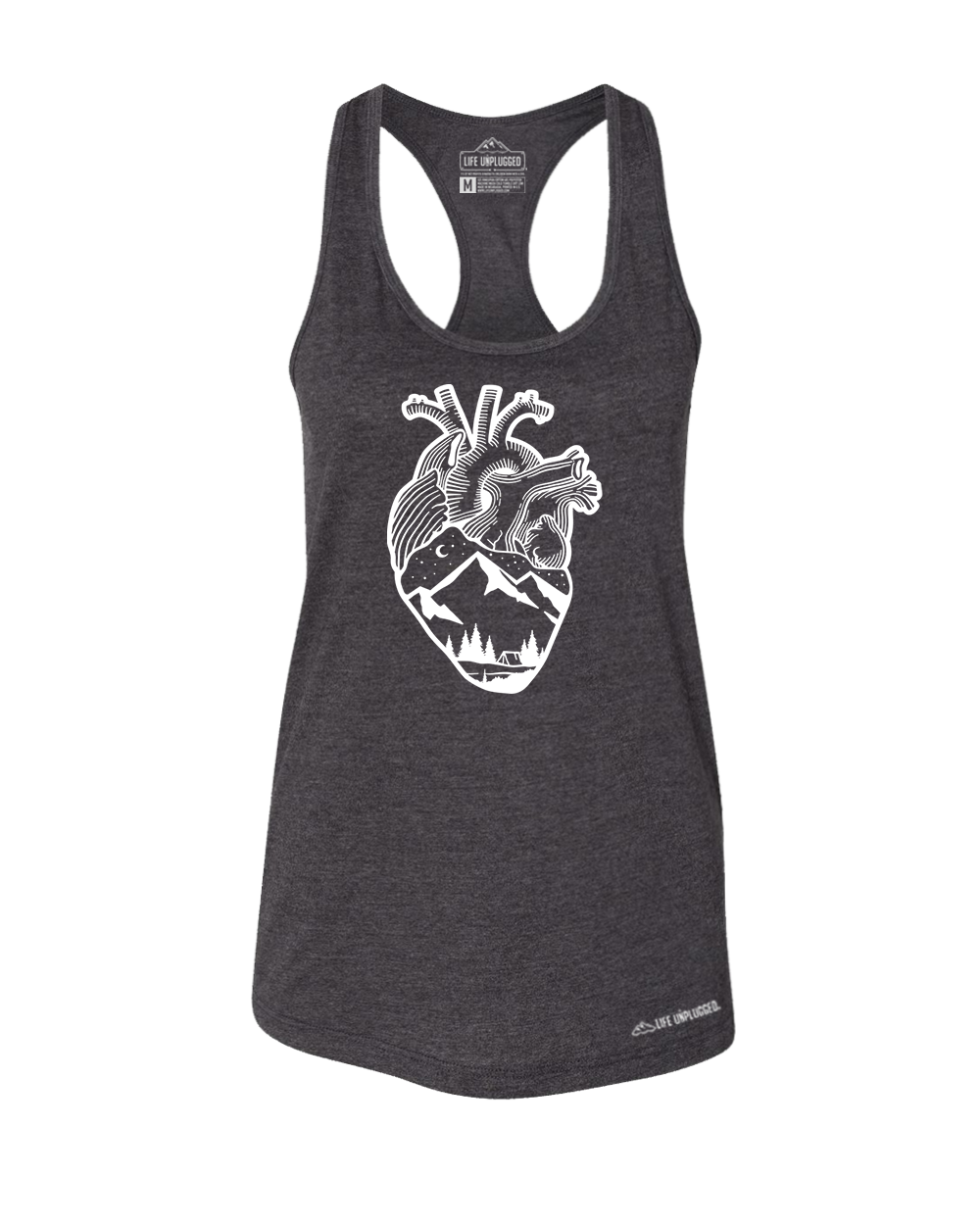 Anatomical Heart (Full Chest) Women's Racerback Tank Top