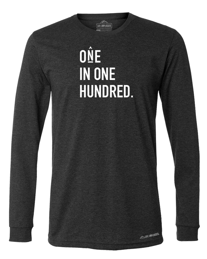 One in One Hundred Stacked Premium Polyblend Long Sleeve T-Shirt - Life Unplugged