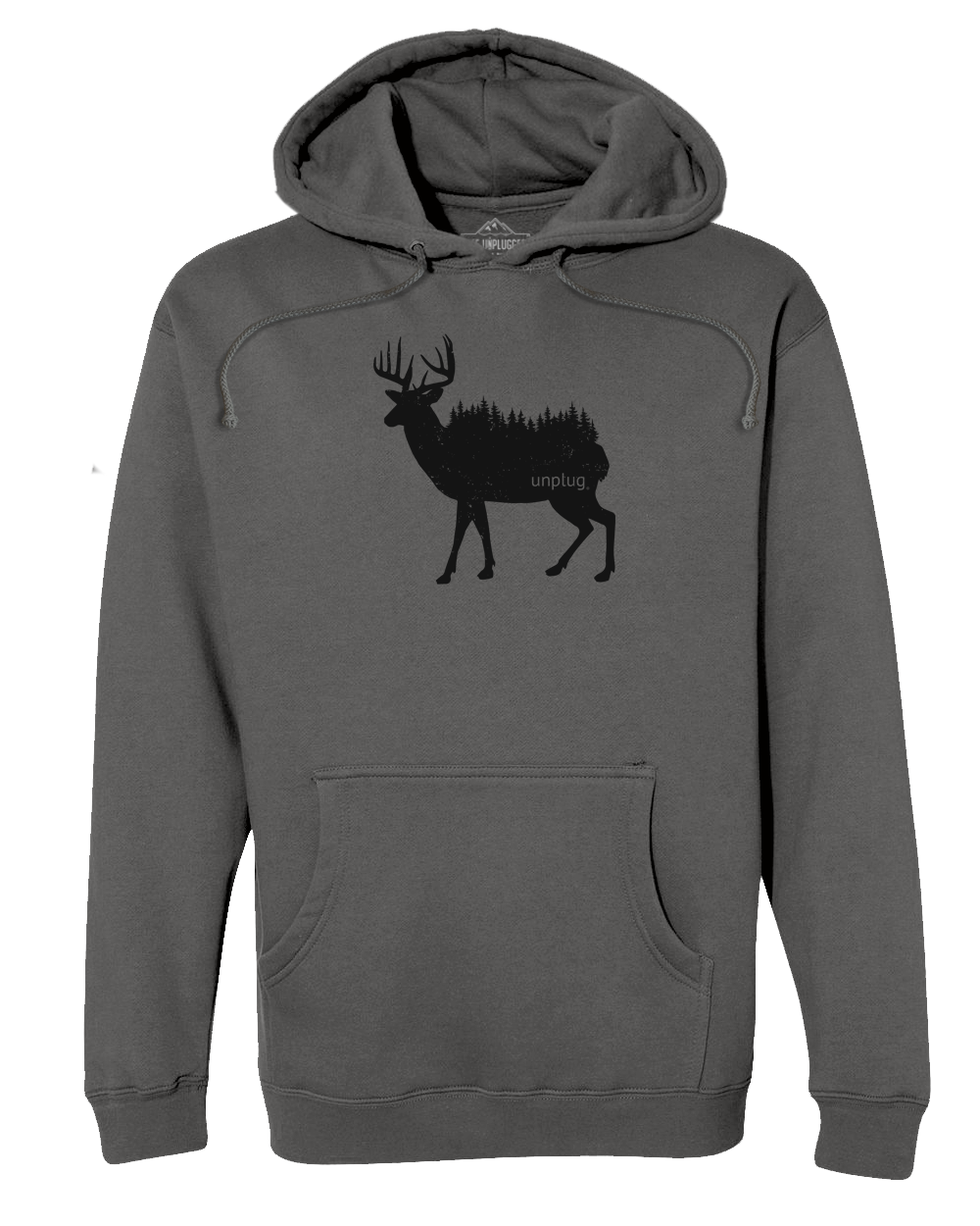 DEER IN THE TREES Premium Heavyweight Hooded Sweatshirt