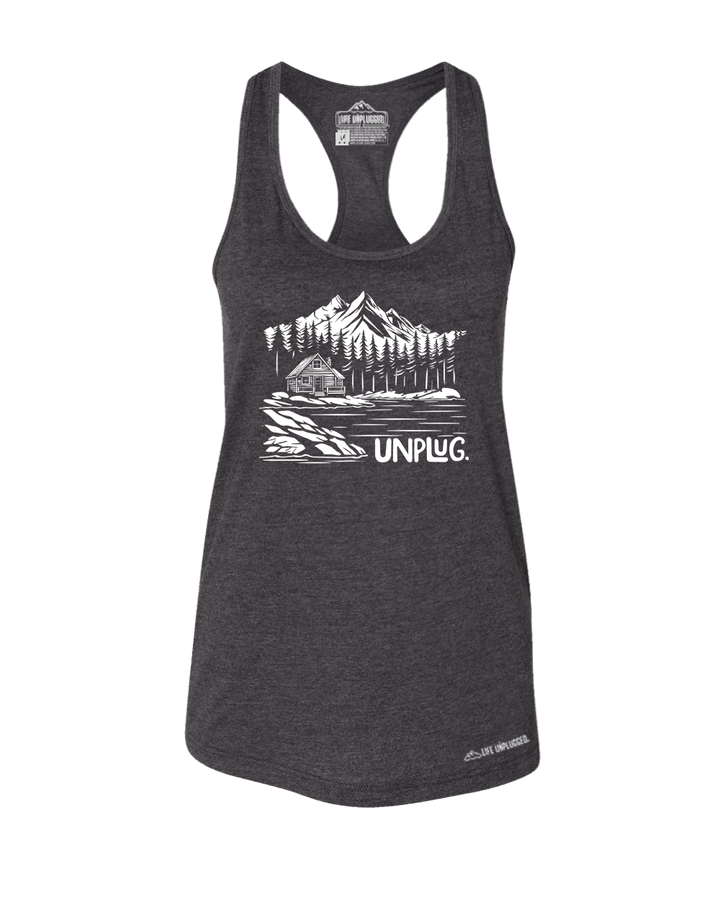 Cabin In the woods Premium Women's Relaxed Fit Racerback Tank Top