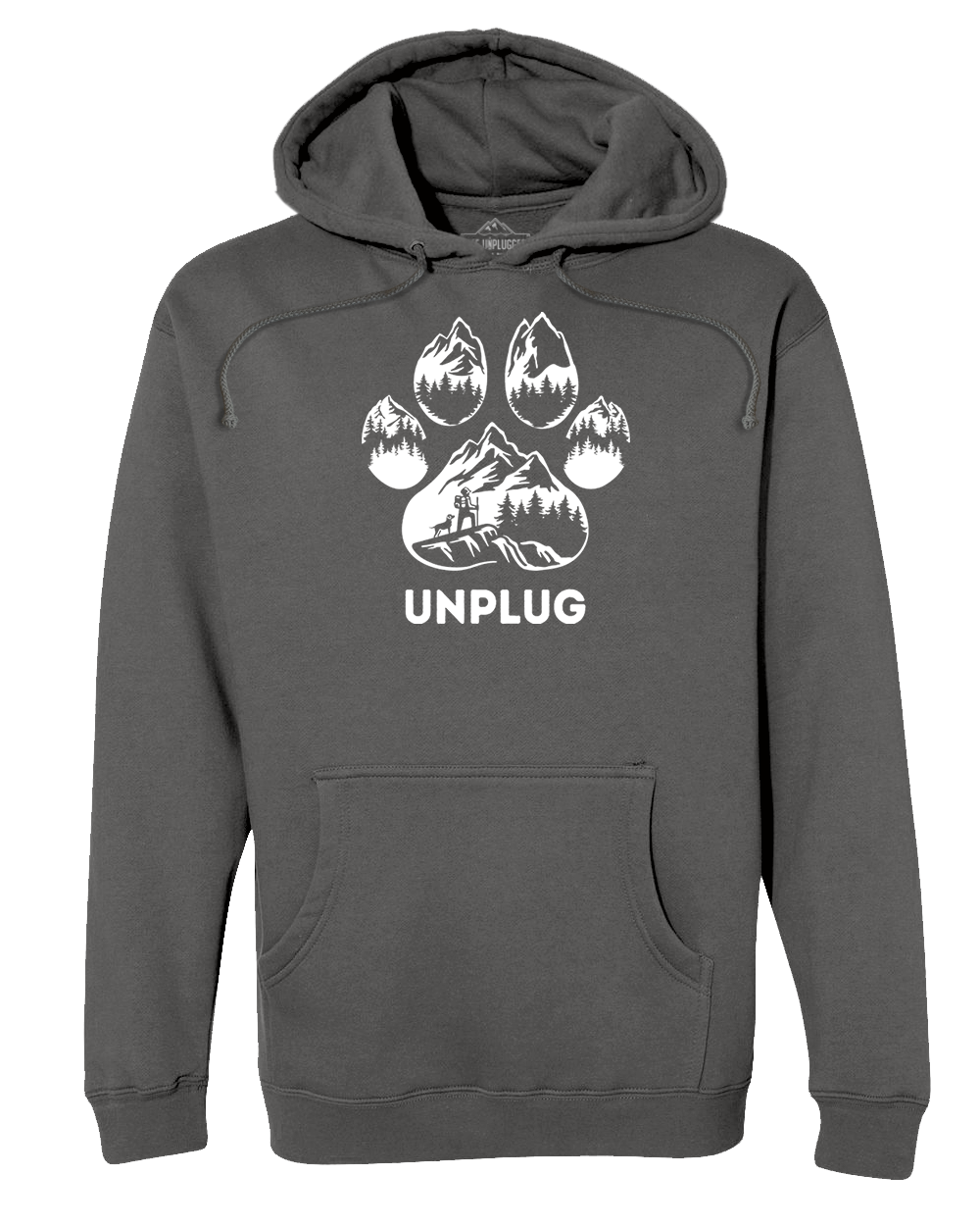 LIMITED DROP! Paw Print Mountain Scene Heavyweight Hoodie