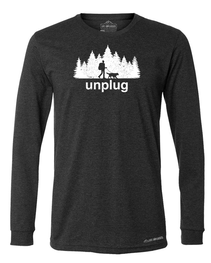 Dog Walks in the Woods Premium Polyblend Long Sleeve T-Shirt - Life Unplugged