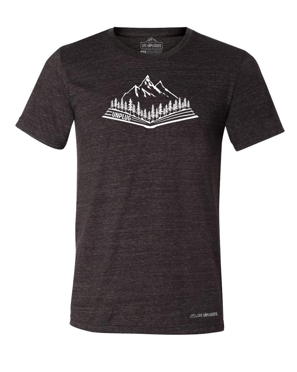 Open Book Mountain Scene Triblend T-Shirt