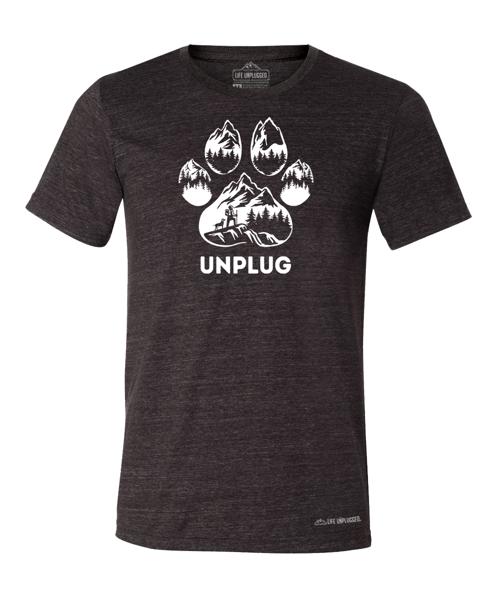 LIMITED DROP! Paw Print Mountain Scene Triblend T-Shirt