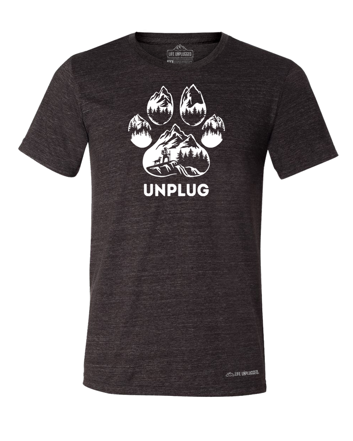 LIMITED DROP! Paw Print Mountain Scene Triblend T-Shirt