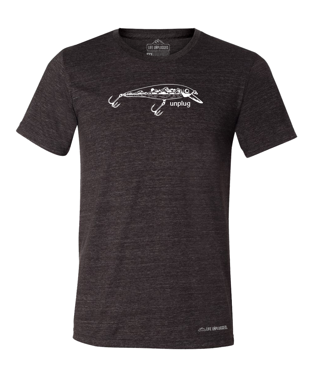 Fishing Lure Mountain Scene Triblend T-Shirt