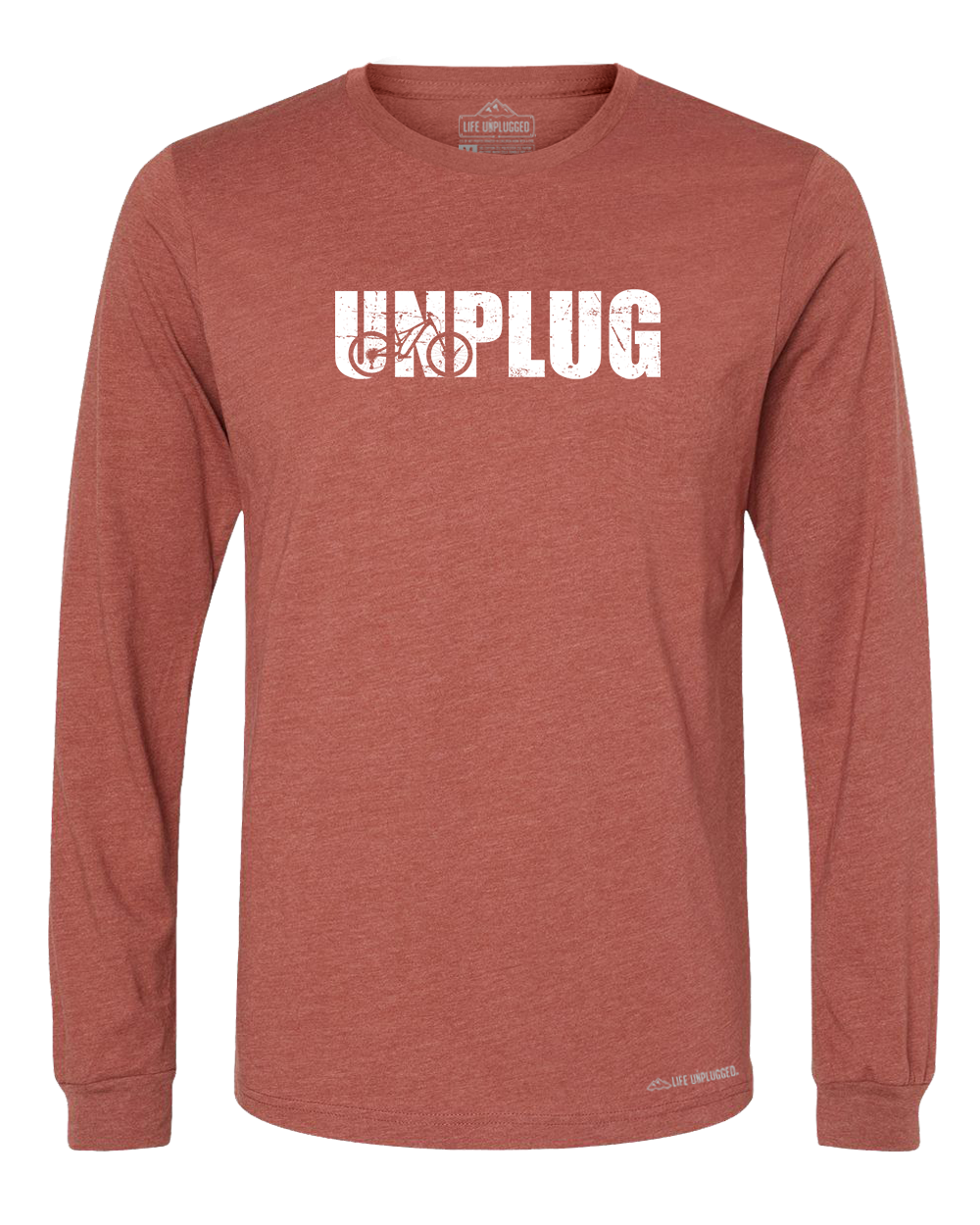 Unplug Mountain Bike Silhouette Long Sleeve T-Shirt