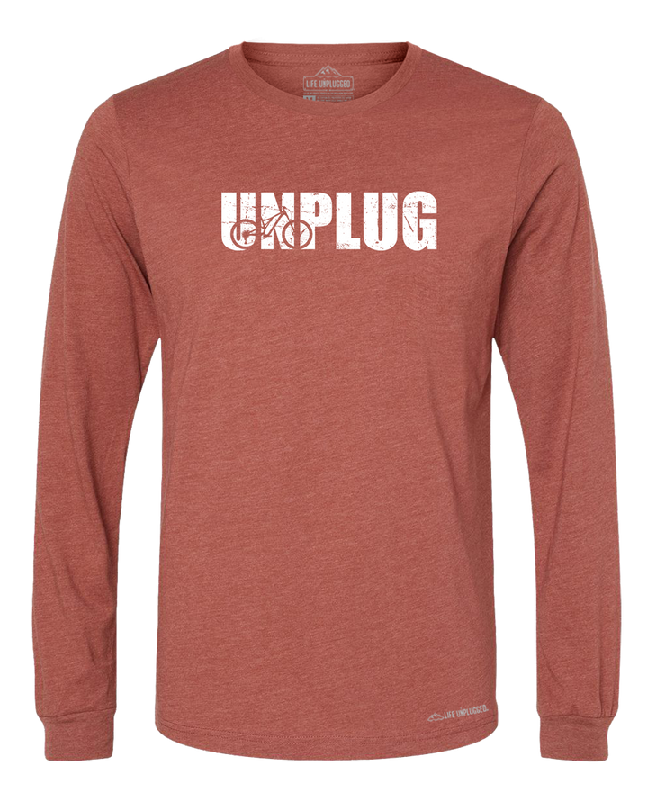 Unplug Mountain Bike Silhouette Long Sleeve T-Shirt