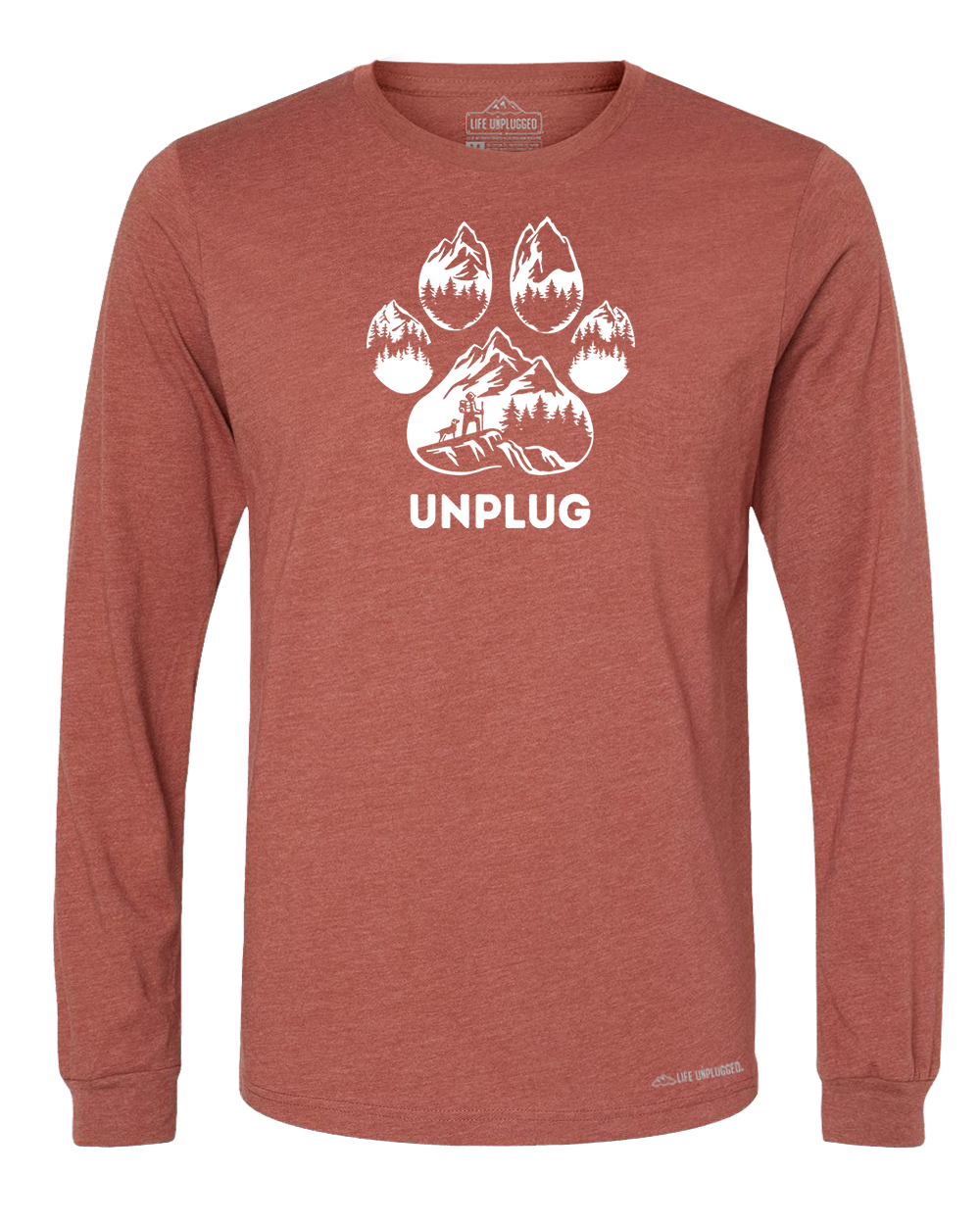 LIMITED DROP! Paw Print Mountain Scene Long Sleeve T-Shirt