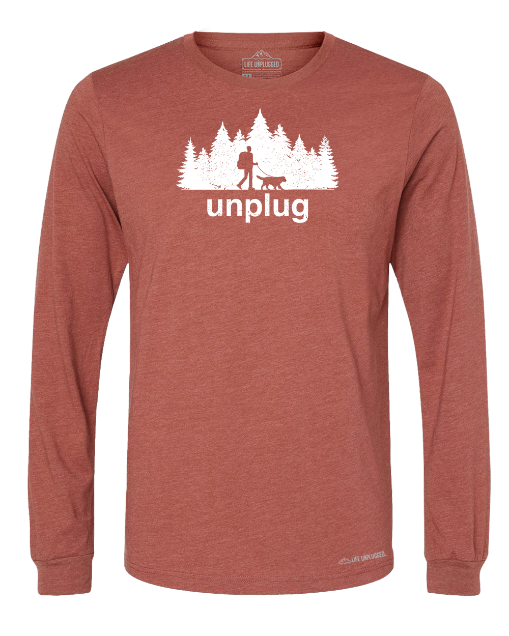 Dog Walks in the Woods Premium Polyblend Long Sleeve T-Shirt - Life Unplugged