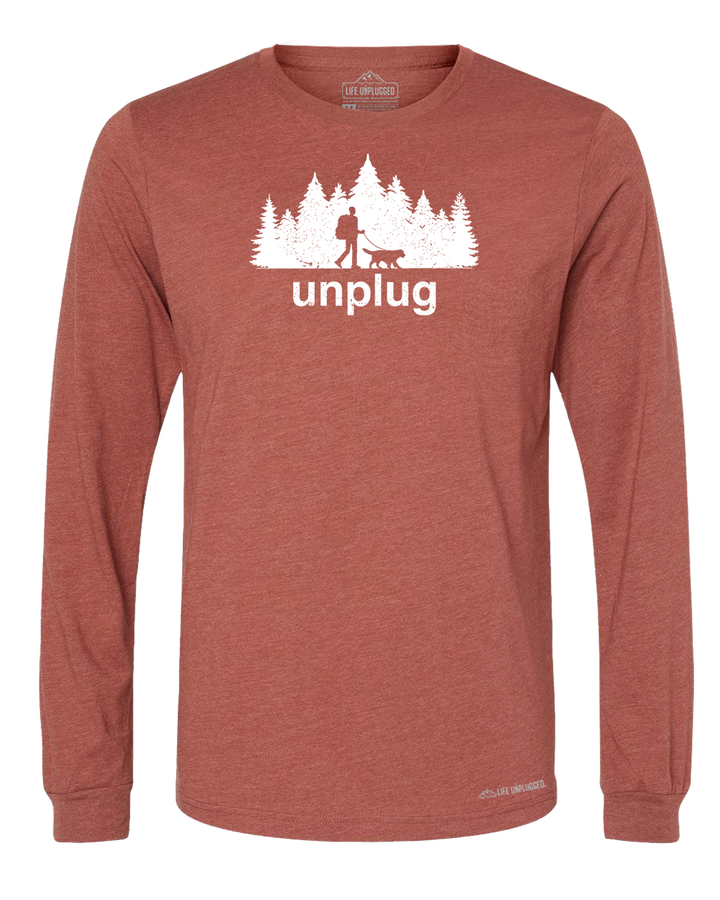 Dog Walks in the Woods Premium Polyblend Long Sleeve T-Shirt - Life Unplugged