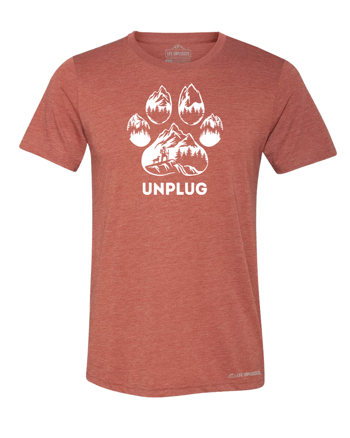 LIMITED DROP! Paw Print Mountain Scene Triblend T-Shirt