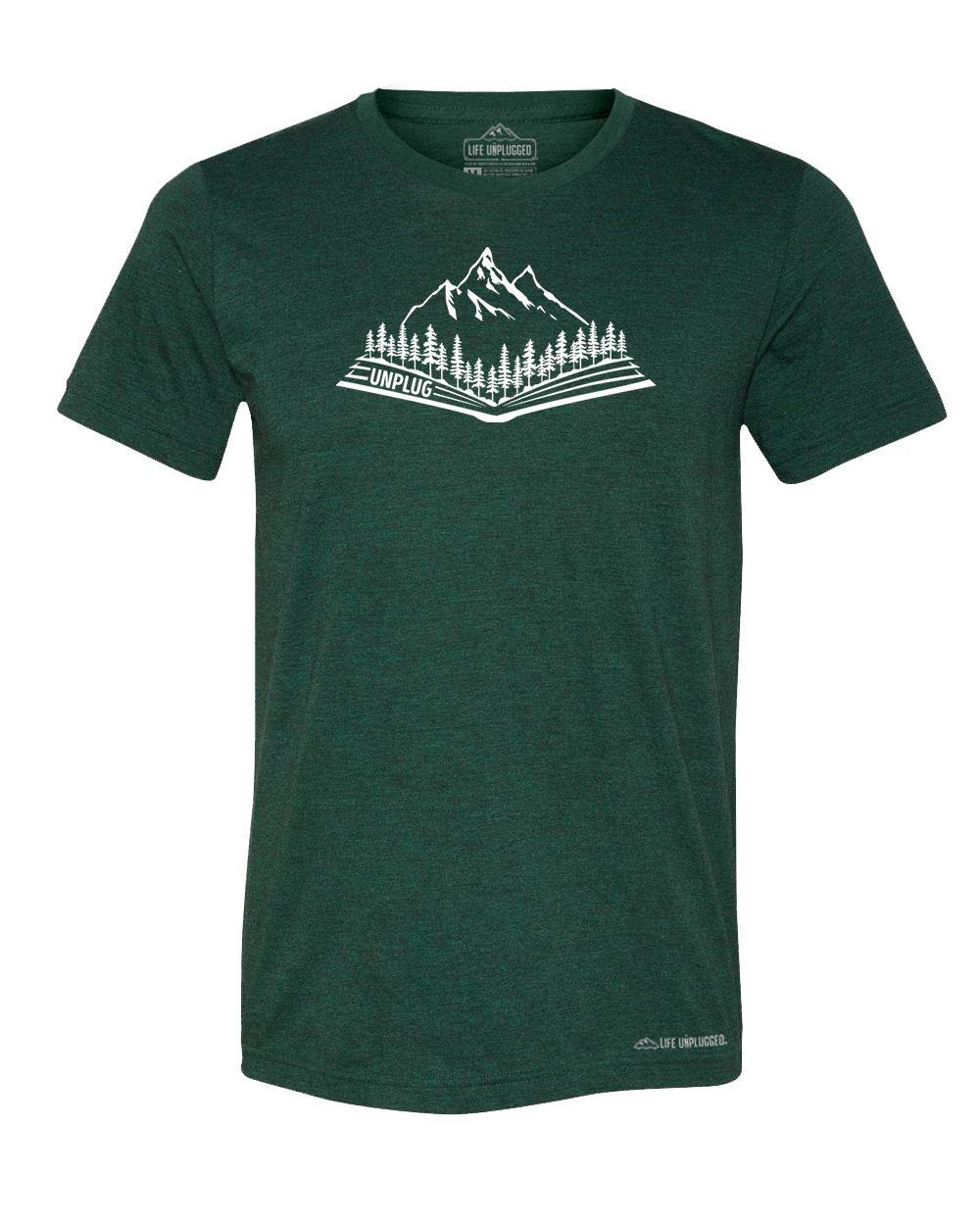 Open Book Mountain Scene Triblend T-Shirt