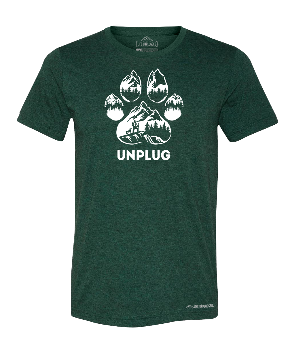 LIMITED DROP! Paw Print Mountain Scene Triblend T-Shirt