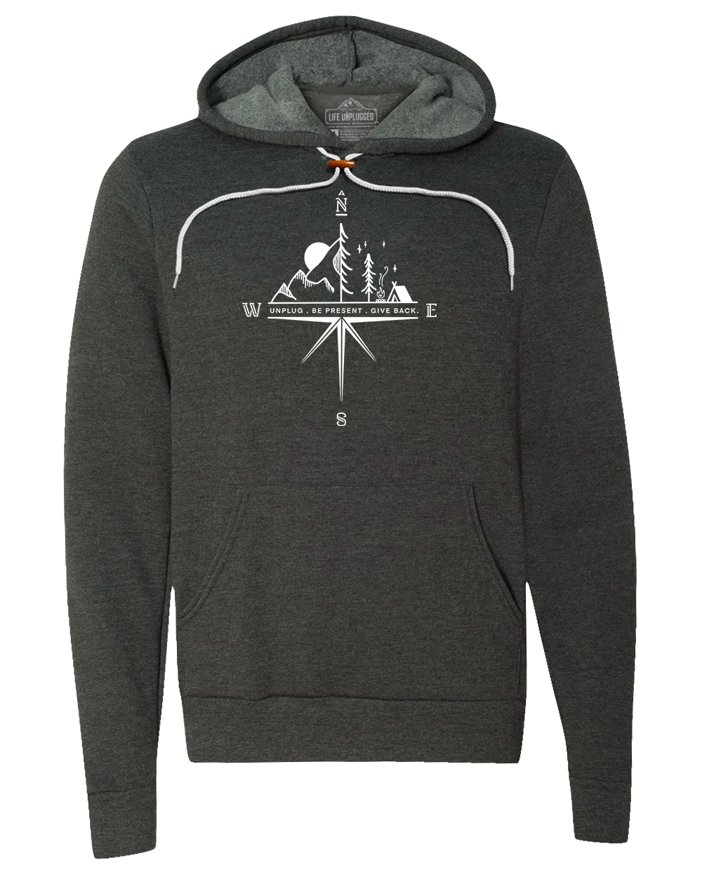 Compass Mountain Scene Super Soft Hoodie