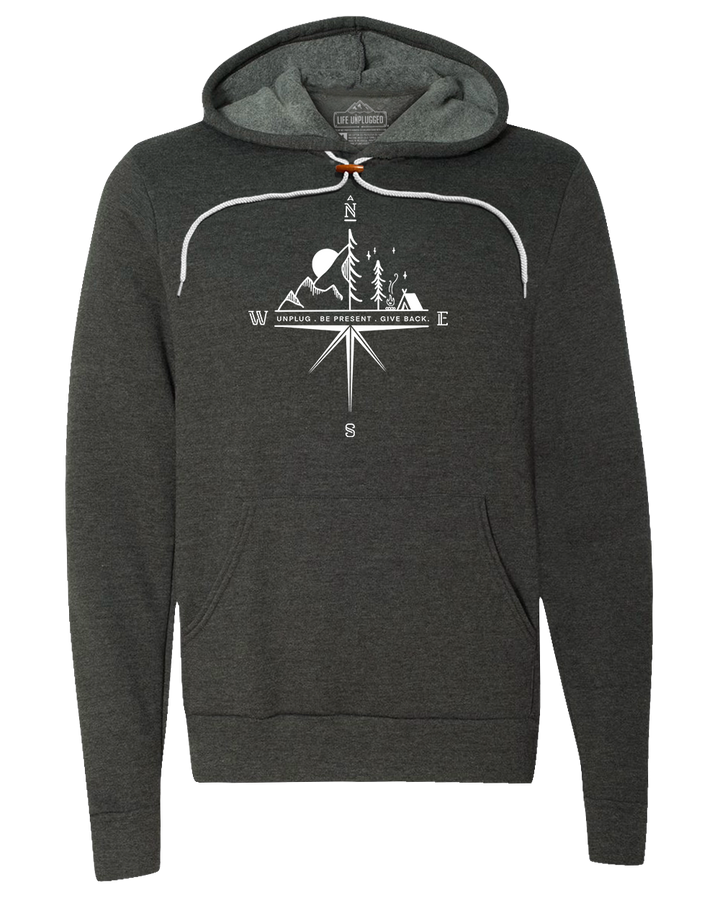 Compass Mountain Scene Super Soft Hoodie