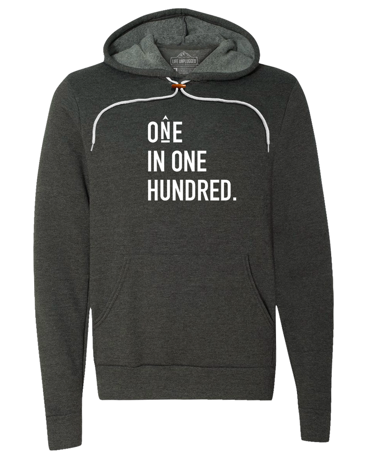 One in One Hundred Stacked Premium Super Soft Hooded Sweatshirt