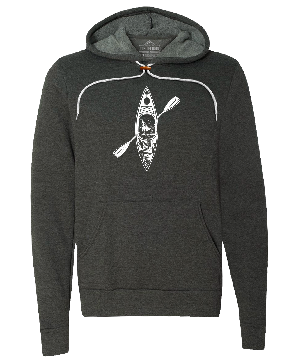 Kayak Mountain Scene Super Soft Hoodie