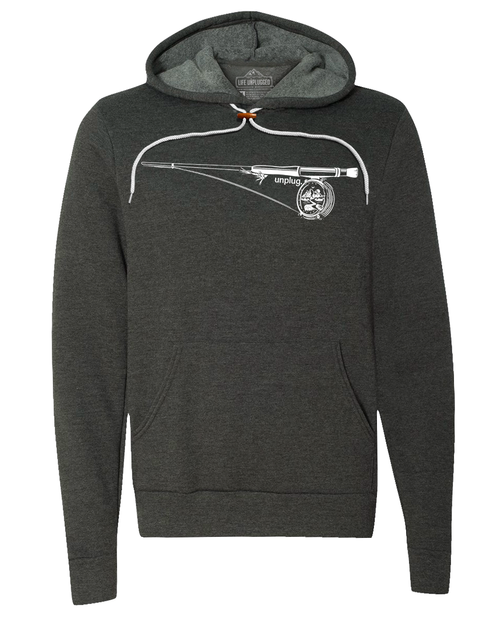 Fly Fishing Mountain Scene Super Soft Hoodie