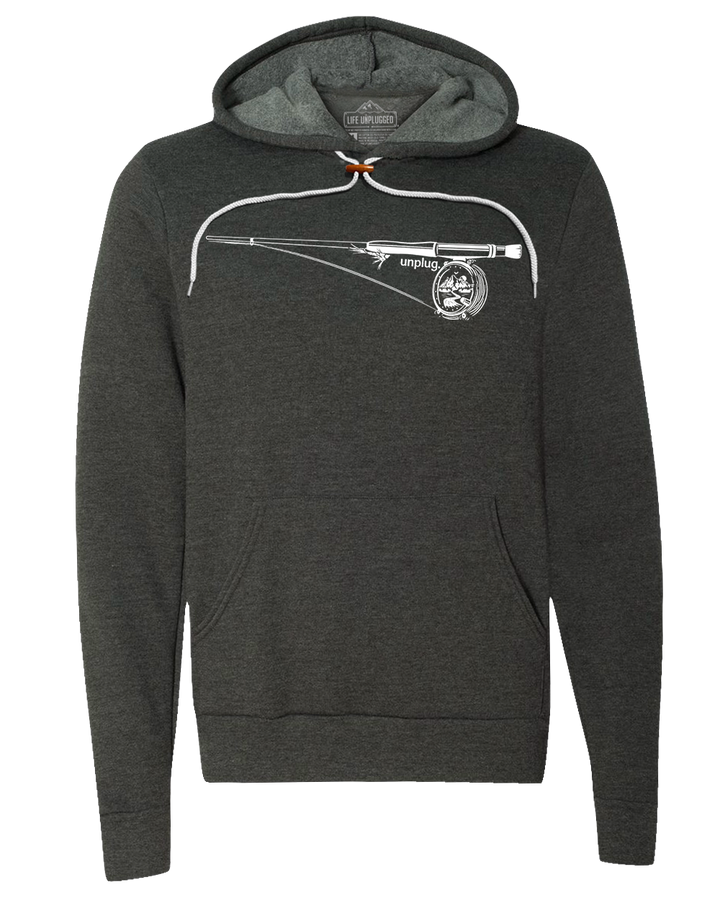 Fly Fishing Mountain Scene Super Soft Hoodie