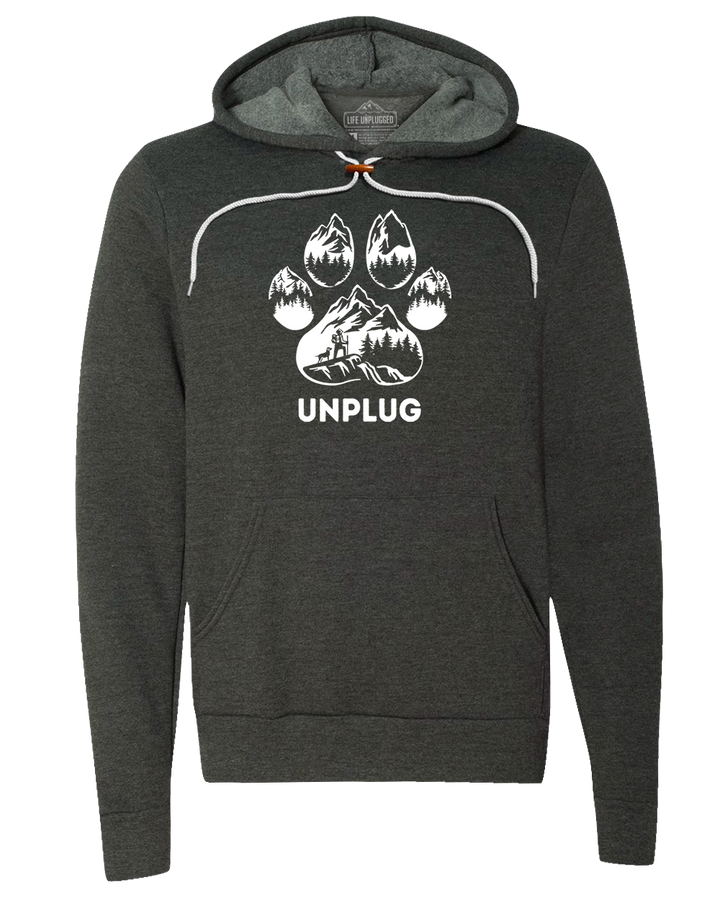 LIMITED DROP! Paw Print Mountain Scene Super Soft Hoodie