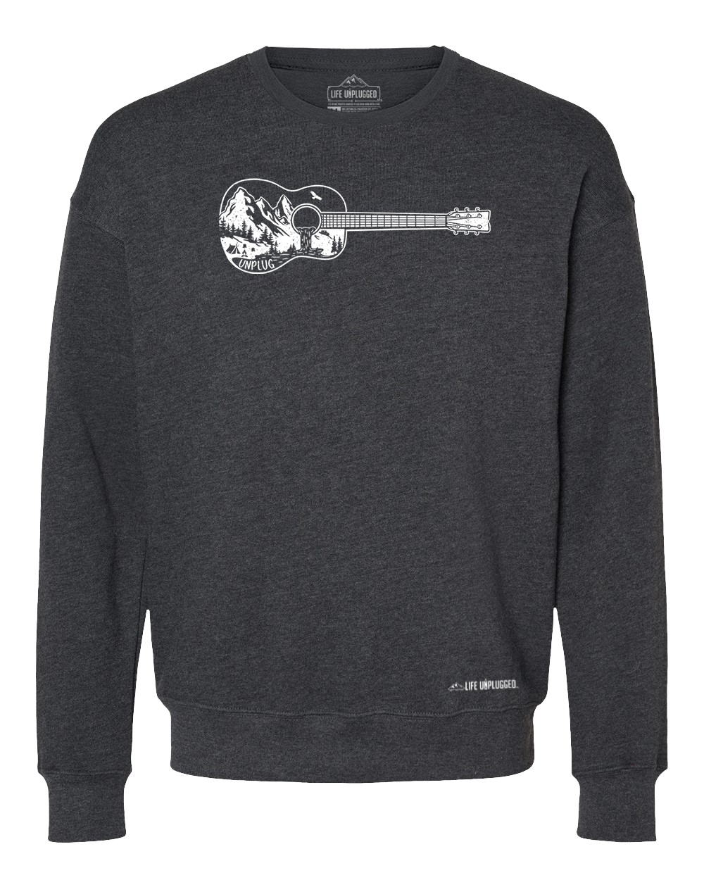 Guitar Mountain Scene Midweight Super Soft Crewneck Sweatshirt