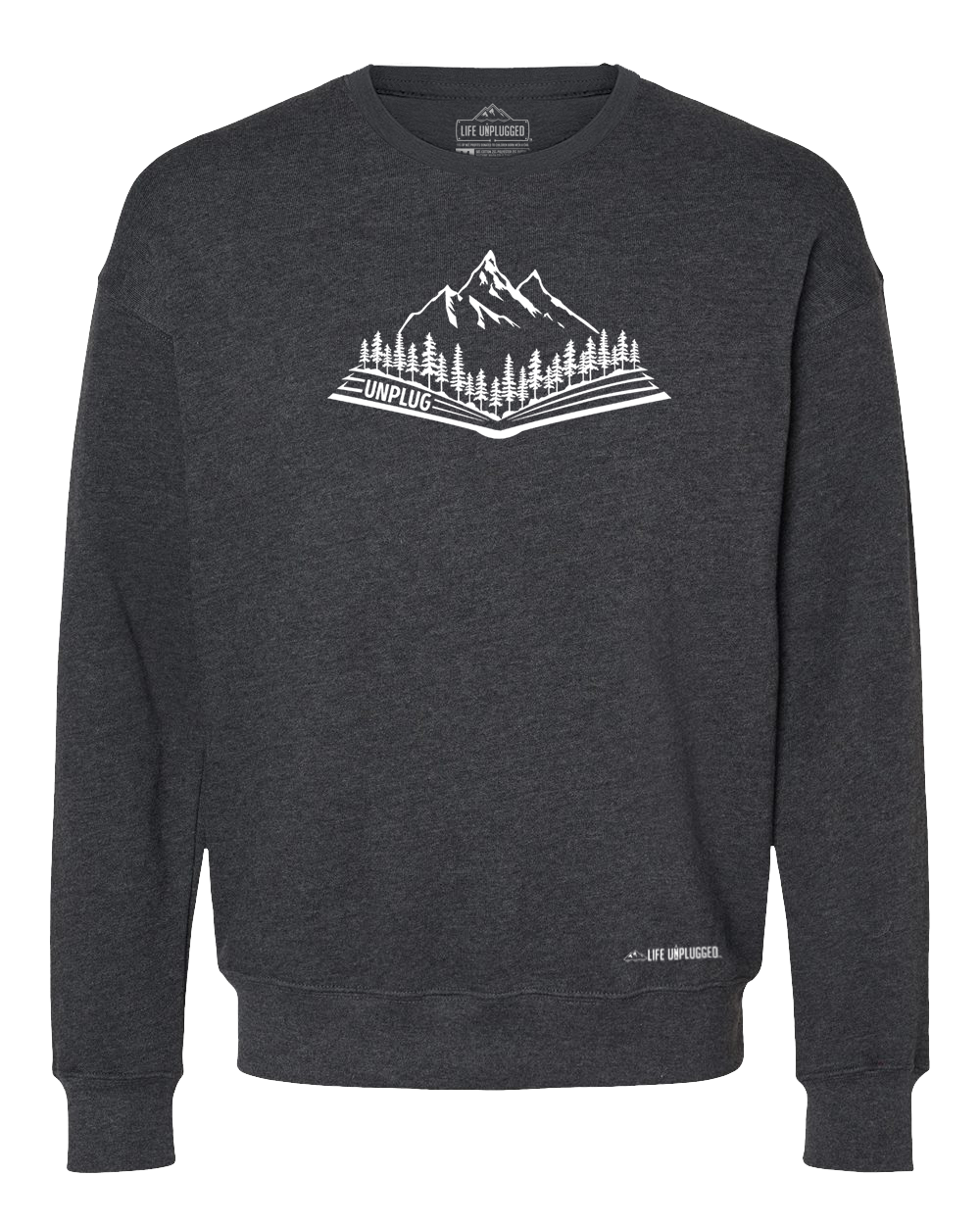 Open Book Mountain Scene Midweight Super Soft Crewneck Sweatshirt