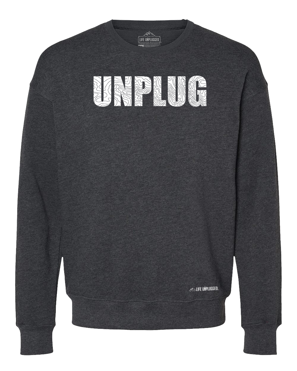 Unplug Topo Map Midweight Super Soft Crewneck Sweatshirt