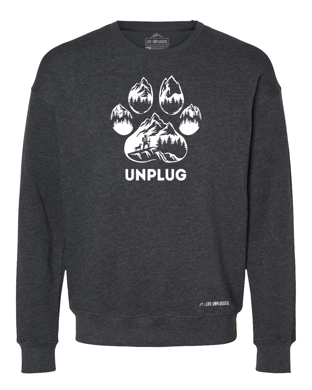 LIMITED DROP! Paw Print Mountain Scene Midweight Super Soft Crewneck Sweatshirt