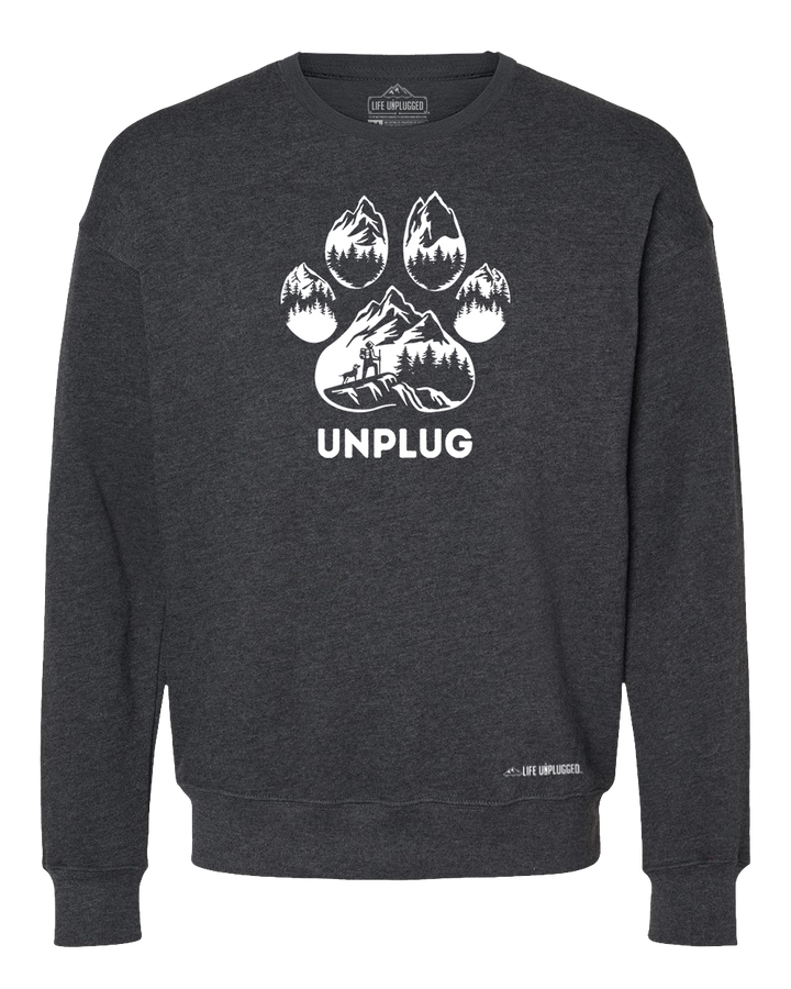 LIMITED DROP! Paw Print Mountain Scene Midweight Super Soft Crewneck Sweatshirt